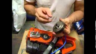 Chainsaw Repair  How to Replace the Clutch and Oil Pump on a Chainsaw [upl. by Timothea238]