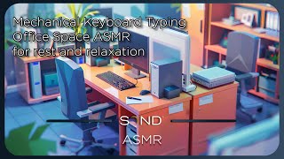 Keyboard Typing Sleep ASMR  Office Place  Mechanical Typing Relax Study SOND [upl. by Beauchamp346]