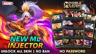 LATEST ML INJECTOR NO BAN 2024  UNLOCK ALL SKIN IN MOBILE LEGENDS  WORK ALL PATCH [upl. by Swithbert530]