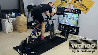 Zestaw Wahoo Kickr Smart trenażer desk climb headwind na Zwift [upl. by Amik191]