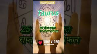 वृष राशि साप्ताहिक राशिफल Taurus Weekly rashifal zodiac Taurus astrology shorts viral 2024 [upl. by Grizel928]