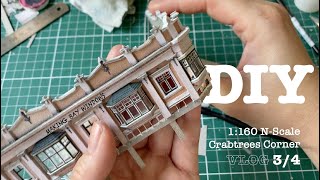 I made bay windows for a 1160 nscale Crabtrees Corner a craft vlog 34 [upl. by Hellene]