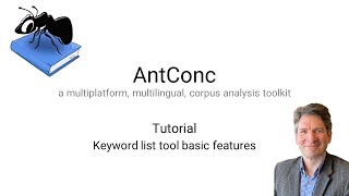 AntConc 4 ver 40  Keyword list tool basics [upl. by Stahl]