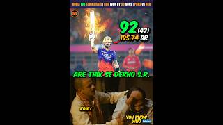 Virat Kohli Strike Rate 🔥 RCB Won By 60 Runs 😲 PBKS vs RCB Highlights 🔥 shorts pbksvsrcb [upl. by Jarlen766]