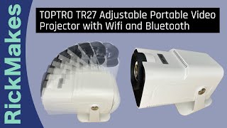 TOPTRO TR27 Adjustable Portable Video Projector with Wifi and Bluetooth [upl. by Eyeleen]