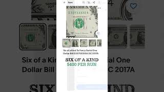 Unbelievable Six of a Kind Fancy Serial Numbers fancyserialnumbers sidehustleideas CurrencyValue [upl. by Nahtnoj]