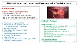 Risikofaktoren und protektive Faktoren beim Zervixkarzinom  Strahlentherapie Prof Hilke Vorwerk [upl. by Sprague]