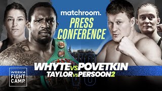 Fight Camp 4 Whyte vs Povetkin Taylor vs Persoon 2 amp undercard Press Conference [upl. by Dempster]