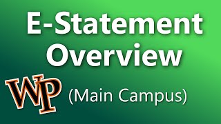 Understanding your EStatement Main Campus [upl. by Circosta]