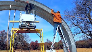 What Building a Quonset Hut is REALLY Like  Quonset Hut Build Day 3 [upl. by Nitsed]