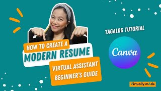 CANVA TAGALOG TUTORIAL How to Create a Modern Resume [upl. by Eivla]