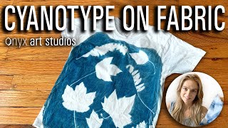 Cyanotype on Fabric Tutorial  Onyx Art Studios [upl. by Ifok878]