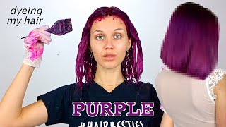 Dyeing my hair Bright Purple for winter [upl. by Erasmo]