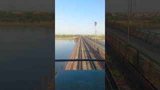 Live beautiful view of train crossing over old bridge of river Jhelum train driver cab view shorts [upl. by Rudman]