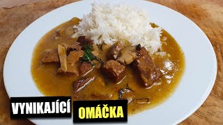 Hovězí na houbách s rýží  jednoduchý recept [upl. by Ecnerrat]