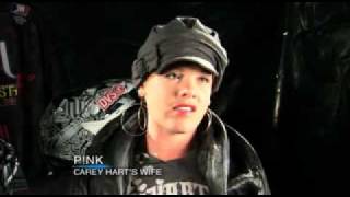 Carey Hart and Pink at Supercross [upl. by Ymerrej]