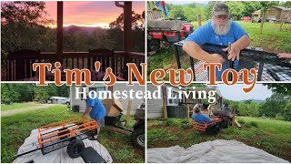 A new toy for Tim plus I answer questions  Homestead Project [upl. by Irrehc]