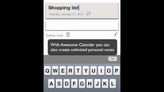 Awesome Calendar for iOS iPhone iPod Touch iPad [upl. by Vinnie]