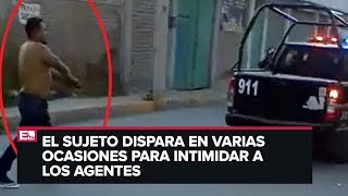 Hombre en Ecatepec desarma a policía para liberar a detenido [upl. by Cantu937]