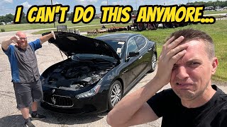 After 3 FAILED ENGINES on my Maserati Ghibli my mechanic is QUITTING and Im out THOUSANDS [upl. by Atteloiv927]