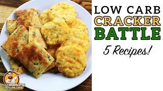 Low Carb CRACKER BATTLE  The BEST Keto Cracker Recipe [upl. by Aisiram]