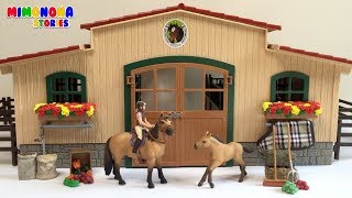 Establo Caballos y mas 🐴🐴 Farm World Stable with Horses and Accessories ✨ Mimonona Stories [upl. by Terese]