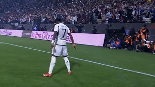 😍 Vinicius Jr Do Cristiano Ronaldos SIUU CELEBRATION after goal vs Barcelona [upl. by Ydorb]