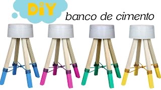 Como fazer BANCO de CIMENTO  Cement Bench  DIY exclusivo [upl. by Miahc678]