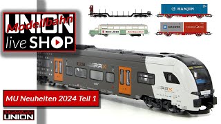 Modellbahn Union LIVE Neuheiten 2024  Desiro HC Schienenbus Sylt Containerwagen Lgs 580 S St 22 [upl. by Meriel]