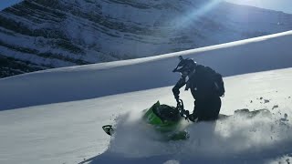 MOUNTAIN SLEDDING IN ALBERTA DEEP SNOW [upl. by Eelah476]