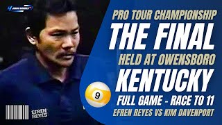 ⭐ Efren Reyes Full Game Final Pro Tour Championship Race to 11 at Owensboro Kentucky efrenreyes [upl. by Hinkel]