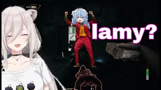 Shishiro Botan Cant Stop Laughing At Lamy Dancing On Top Of Okayu  Panicore HololiveSub [upl. by Woodring]