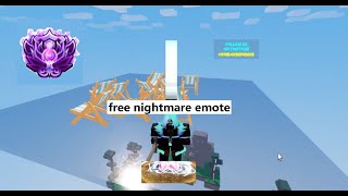 Secret way to get Free Nightmare Emote in Bedwars devs messed up [upl. by Gayla]