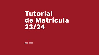 Tutorial de Matrícula 20232024 [upl. by Shirley]