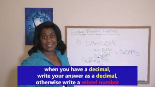 87 Finding Missing Factors for Saxon Math 76 [upl. by Eldin]