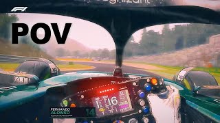 VISOR CAM Fernando Alonsos F1 2023 Belgian GP FP1 POV  AssettoCorsa [upl. by Larkins]