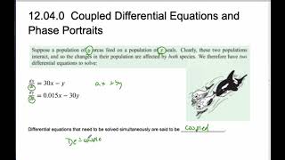 IB MAI HL  12040 Coupled Differential Equations  Introduction [upl. by Lalage]