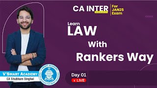 Demo Lec 01 Introduction  CA Inter Law Nov24  ICAI New Pattern Regular Batch  CA Shubham Singhal [upl. by Guod]