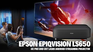 Epson EpiqVision LS650  4K Android Streaming Projector [upl. by Nedac267]