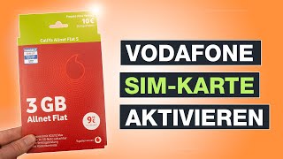 Vodafone SIMKarte aktivieren amp registrieren  CallYa Digital Prepaid  Allnet Flat S  Testventure [upl. by Sapienza]