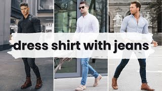 Dress Shirt with Jeans Outfits for Men [upl. by Kahl]