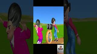 Scary Teacher 3D Wooden Wheel Level Max Jump Up 5 Times Challenge Miss T Loser shorts funnyvideos [upl. by Sabanrab499]