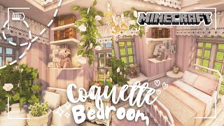 Minecraft 1122 Build  🦢 coquette cute bedroom  Miniaturia amp Cocricot Mod [upl. by Audwen]