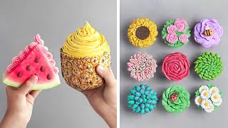 Unique Cupcake Decorating Ideas  Perfect And Easy Dessert Cupcake Decorating Recipe [upl. by Gillie]