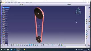 11 KAYIŞKASNAK MEKANİZMASI BELTPULLEY MECHANISM  DMU KNEMATICS  CATIA [upl. by Atsillak]