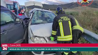 Moglie del sindaco di Cutro muore in un incidente stradale [upl. by Eniladam]