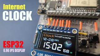 How to use 096quot 80x160 SPI Display and ESP32 and make Internet clock [upl. by Legna]