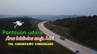 Pantauan udara ‼️arus lalulintas senja hari tol Cisumdawu Conggeang ‼️drone tolcisumdawu [upl. by Merril]