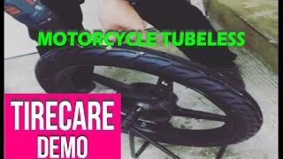 TIRE SEALANT Fix Punctures in second for motorbike tubeless tire [upl. by Helaina582]