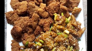 PART 2 VEGAN SEITAN CHICKEN NUGGETS AND A SWEET ASIAN DISH MEAT PREPARED TWO WAYS [upl. by Ahtebbat]